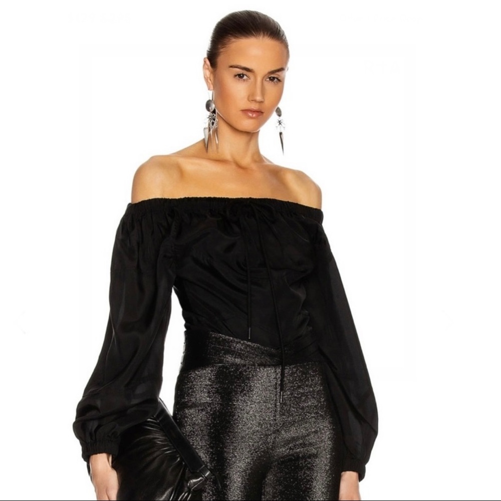 NEW RTA REVOLVE BLACK OFF-THE-SHOULDER TOP